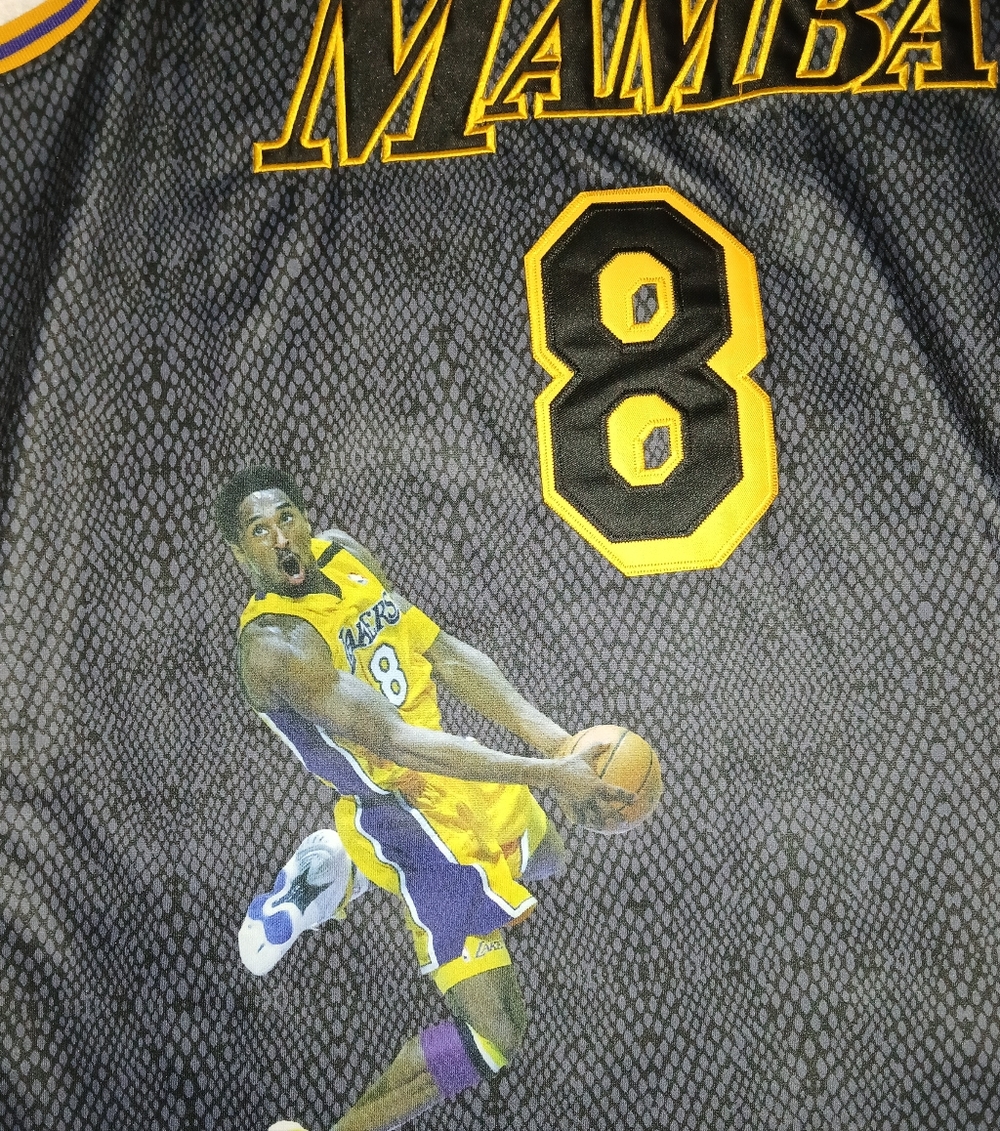 Kobe Bryant Black Mamba Los Angeles Lakers Novelty Basketball Jersey. - Picture 5 of 7